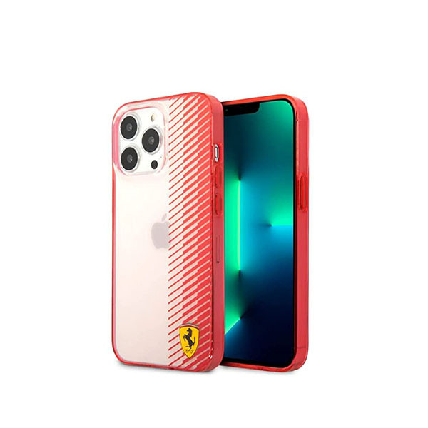 CG MOBILE Ferrari Transparent Hard Case Gradient Print Logo Compatible for iPhone 13 Pro (6.1") Scratches Resistant, Easy Access to All Ports, mobiles, lebanon, samsung, iphones, new, used, laptops, computers, huawei, phone, mobile prices in lebanon,mobile prices