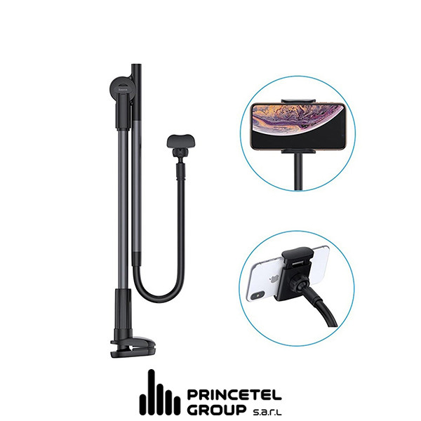 Baseus Unlimited Adjustment Lazy Phone Holder Grey - mobile shop in Hamra, Beirut, Lebanon. New and used phones, iPhone, Samsung, Huawei, Xiaomi, Oppo, Realme, Honor, Google Pixel, tablets, laptops, computers, and accessories. متجر موبايلات في الحمرا، بيروت، لبنان. هواتف جديدة ومستعملة، آيفون، سامسونج، هواوي، شاومي، أوبو، ريلمي، هونر، جوجل بيكسل، أجهزة لوحية، لابتوبات، كمبيوترات، واكسسوارات.