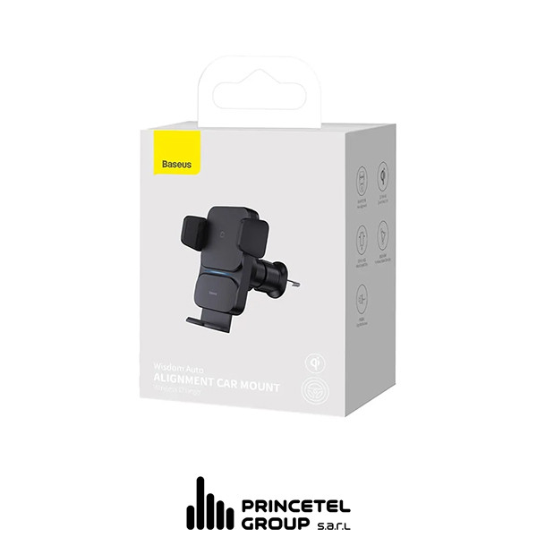 Baseus Wisdom Auto Alignment Car mount Wirless Charger - mobile shop in Hamra, Beirut, Lebanon. New and used phones, iPhone, Samsung, Huawei, Xiaomi, Oppo, Realme, Honor, Google Pixel, tablets, laptops, computers, and accessories. متجر موبايلات في الحمرا، بيروت، لبنان. هواتف جديدة ومستعملة، آيفون، سامسونج، هواوي، شاومي، أوبو، ريلمي، هونر، جوجل بيكسل، أجهزة لوحية، لابتوبات، كمبيوترات، واكسسوارات.