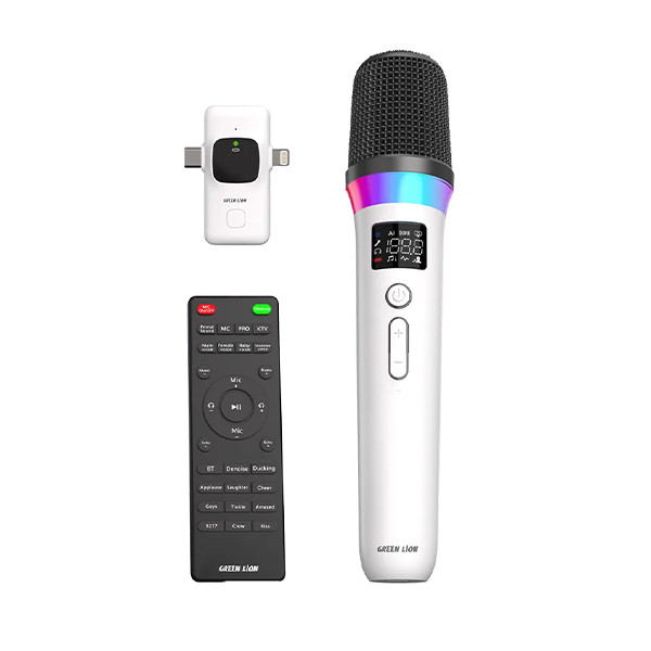 Green Lion GM97X Wireless Microphone with Remote - White, mobiles, lebanon, samsung, iphones, new, used, laptops, computers, huawei, phone, mobile prices in lebanon,mobile prices