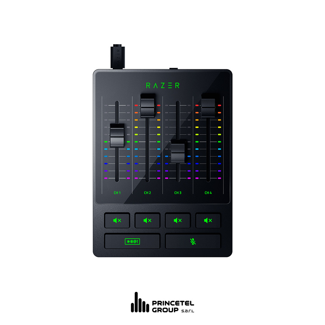 Razer Audio Mixer - All-in-one Digital Mixer for Broadcasting and Streaming - mobile shop in Hamra, Beirut, Lebanon. New and used phones, iPhone, Samsung, Huawei, Xiaomi, Oppo, Realme, Honor, Google Pixel, tablets, laptops, computers, and accessories. متجر موبايلات في الحمرا، بيروت، لبنان. هواتف جديدة ومستعملة، آيفون، سامسونج، هواوي، شاومي، أوبو، ريلمي، هونر، جوجل بيكسل، أجهزة لوحية، لابتوبات، كمبيوترات، واكسسوارات.