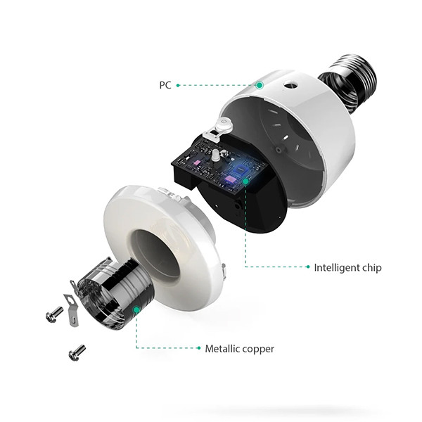 Koogeek Wi-Fi Enabled Smart Socket E26 Light Bulb Adapter Works with Apple HomeKit Support Siri Voice Control - mobile shop in Hamra, Beirut, Lebanon. New and used phones, iPhone, Samsung, Huawei, Xiaomi, Oppo, Realme, Honor, Google Pixel, tablets, laptops, computers, and accessories. متجر موبايلات في الحمرا، بيروت، لبنان. هواتف جديدة ومستعملة، آيفون، سامسونج، هواوي، شاومي، أوبو، ريلمي، هونر، جوجل بيكسل، أجهزة لوحية، لابتوبات، كمبيوترات، واكسسوارات.