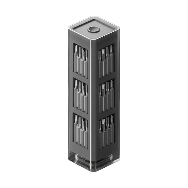 Green Lion GMS42 Manual Screwdriver - 42 Piece CR-V Bit Set- Grey - mobile shop in Hamra, Beirut, Lebanon. New and used phones, iPhone, Samsung, Huawei, Xiaomi, Oppo, Realme, Honor, Google Pixel, tablets, laptops, computers, and accessories. متجر موبايلات في الحمرا، بيروت، لبنان. هواتف جديدة ومستعملة، آيفون، سامسونج، هواوي، شاومي، أوبو، ريلمي، هونر، جوجل بيكسل، أجهزة لوحية، لابتوبات، كمبيوترات، واكسسوارات.