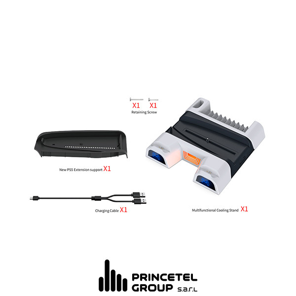 Dobe Multifunction cooling charging dock ps5 Big - mobile shop in Hamra, Beirut, Lebanon. New and used phones, iPhone, Samsung, Huawei, Xiaomi, Oppo, Realme, Honor, Google Pixel, tablets, laptops, computers, and accessories. متجر موبايلات في الحمرا، بيروت، لبنان. هواتف جديدة ومستعملة، آيفون، سامسونج، هواوي، شاومي، أوبو، ريلمي، هونر، جوجل بيكسل، أجهزة لوحية، لابتوبات، كمبيوترات، واكسسوارات.
