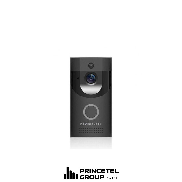 Powerology Smart Video Doorbell with Night Vision and Motion Sensor - mobile shop in Hamra, Beirut, Lebanon. New and used phones, iPhone, Samsung, Huawei, Xiaomi, Oppo, Realme, Honor, Google Pixel, tablets, laptops, computers, and accessories. متجر موبايلات في الحمرا، بيروت، لبنان. هواتف جديدة ومستعملة، آيفون، سامسونج، هواوي، شاومي، أوبو، ريلمي، هونر، جوجل بيكسل، أجهزة لوحية، لابتوبات، كمبيوترات، واكسسوارات.