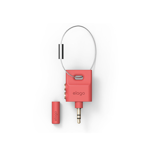 Elago Keyring Headphone Splitter - Italian Rose, mobiles, lebanon, samsung, iphones, new, used, laptops, computers, huawei, phone, mobile prices in lebanon,mobile prices
