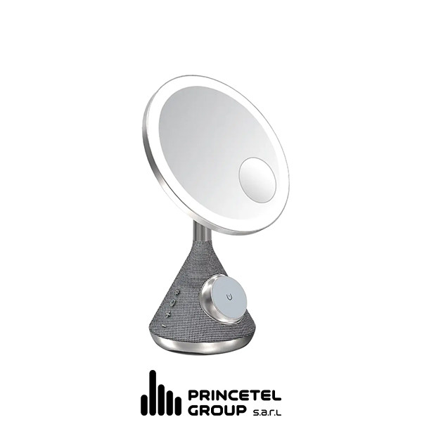Porodo Zoomed Mirror Magnetic Charger with Speaker Silver - mobile shop in Hamra, Beirut, Lebanon. New and used phones, iPhone, Samsung, Huawei, Xiaomi, Oppo, Realme, Honor, Google Pixel, tablets, laptops, computers, and accessories. متجر موبايلات في الحمرا، بيروت، لبنان. هواتف جديدة ومستعملة، آيفون، سامسونج، هواوي، شاومي، أوبو، ريلمي، هونر، جوجل بيكسل، أجهزة لوحية، لابتوبات، كمبيوترات، واكسسوارات.