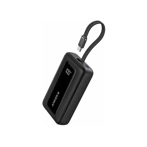 Anker Zolo Power bank 10K 30W Builtin USB-C Cable Black, mobiles, lebanon, samsung, iphones, new, used, laptops, computers, huawei, phone, mobile prices in lebanon,mobile prices