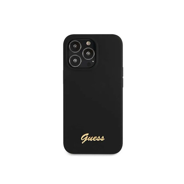 Cg Mobile Guess Liquid Silicone Case With Gold Metal Logo Script Compatible For Iphone 13 Pro Max (6.7") Anti-scratch, Easy Access To All Ports, Shock Absorption, mobiles, lebanon, samsung, iphones, new, used, laptops, computers, huawei, phone, mobile prices in lebanon,mobile prices