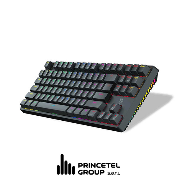 Porodo Gaming 3in1 Wireless  Mechanical Keyboard TKL Gateron Pro Switch  (Blue) - Black - mobile shop in Hamra, Beirut, Lebanon. New and used phones, iPhone, Samsung, Huawei, Xiaomi, Oppo, Realme, Honor, Google Pixel, tablets, laptops, computers, and accessories. متجر موبايلات في الحمرا، بيروت، لبنان. هواتف جديدة ومستعملة، آيفون، سامسونج، هواوي، شاومي، أوبو، ريلمي، هونر، جوجل بيكسل، أجهزة لوحية، لابتوبات، كمبيوترات، واكسسوارات.