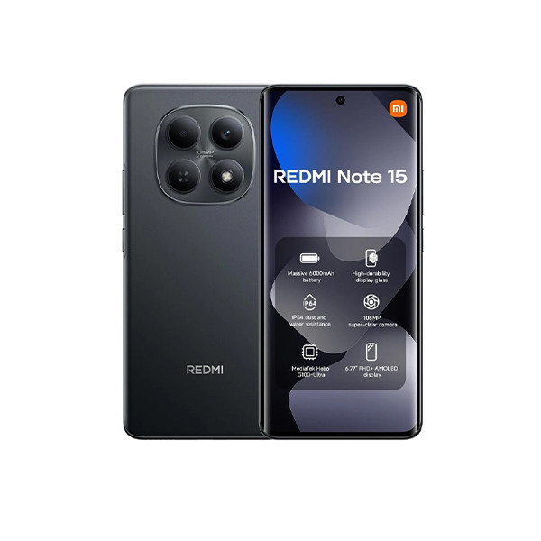 Redmi Note 15 Midnight Black 256GB+8RAM - mobile shop in Hamra, Beirut, Lebanon. New and used phones, iPhone, Samsung, Huawei, Xiaomi, Oppo, Realme, Honor, Google Pixel, tablets, laptops, computers, and accessories. متجر موبايلات في الحمرا، بيروت، لبنان. هواتف جديدة ومستعملة، آيفون، سامسونج، هواوي، شاومي، أوبو، ريلمي، هونر، جوجل بيكسل، أجهزة لوحية، لابتوبات، كمبيوترات، واكسسوارات.