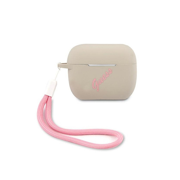 Guess Airpod Case Compatible with Airpods Pro Silicone Vintage - Pink / Grey, mobiles, lebanon, samsung, iphones, new, used, laptops, computers, huawei, phone, mobile prices in lebanon,mobile prices